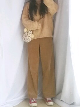 「日系极简」｜「アイテム（その他シューズ）」を使った、水饺さん（レディース・164cm）の冬コーディネート
