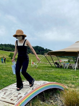「coca（coca）（コカ）のアイテム（帽子）」を使った、Maiさん（レディース・152cm）の夏コーディネート