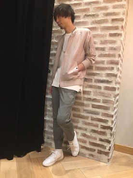 「7分袖」｜「アイテム（ジャケット/アウター）」を使った、yataさん（メンズ・177cm）の春コーディネート