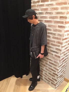 「アイテム（クラッチバッグ）」を使った、yataさん（メンズ・177cm）の春コーディネート