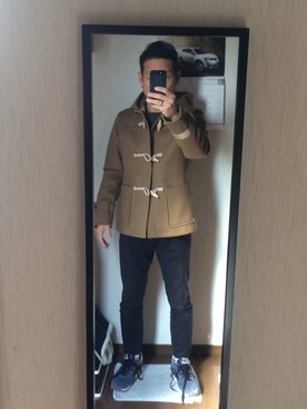 「BEAUTY&YOUTH UNITED ARROWS（ビューティーアンドユースユナイテッドアローズ）のアイテム（ダッフルコート）」を使った、IPLさん（メンズ・162cm）の冬コーディネート