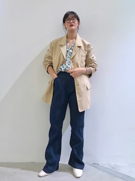 「CLAMP（クランプ）のアイテム」を使った、ナズさん（レディース・157cm）の夏コーディネート