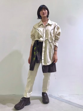 「SHINYAKOZUKA（シンヤコヅカ）のアイテム」を使った、ナズさん（レディース・157cm）の夏コーディネート