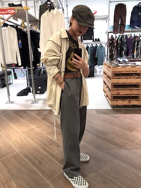 「LEH（レー）のアイテム」を使った、ナズさん（レディース・157cm）の夏コーディネート