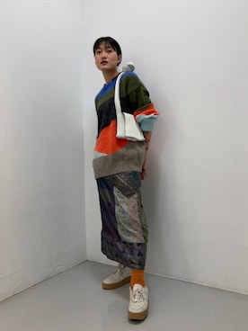 「LASTFRAME（ラストフレーム）のアイテム」を使った、ナズさん（レディース・157cm）の秋コーディネート