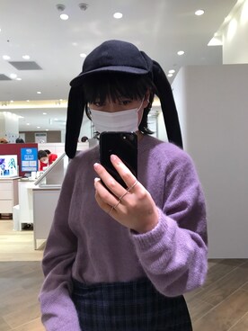 「CPH（シーピーエイチ）のアイテム（キャップ）」を使った、ナズさん（レディース・157cm）の秋コーディネート