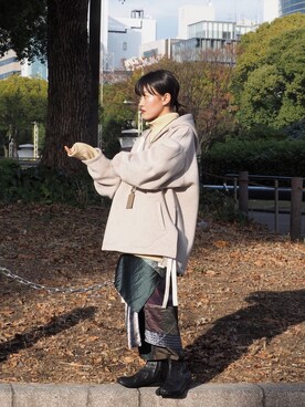 「CLAMP（クランプ）のアイテム（財布/小物）」を使った、ナズさん（レディース・157cm）の冬コーディネート