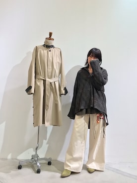 「SHINYAKOZUKA（シンヤコヅカ）のアイテム」を使った、ナズさん（レディース・157cm）の春コーディネート