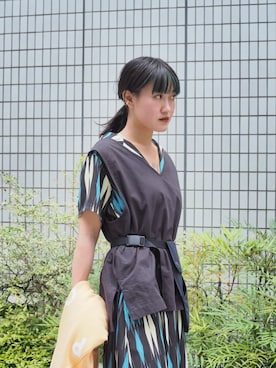 「aloha blossom（アロハブロッサム）のアイテム」を使った、ナズさん（レディース・157cm）の夏コーディネート