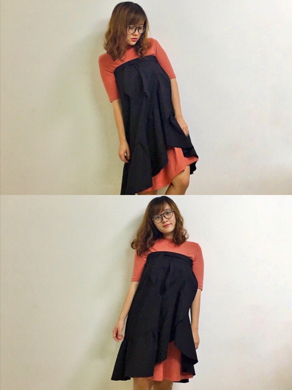 「glasses、school、school day」｜「ZARA WOMANのアイテム（スカート、ブルー系）」を使った、shugengtwinsさん（レディース・158cm）の春コーディネートの1枚目の写真