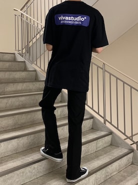 「CONVERSE（コンバース）のCONVERSE コンバース オール スター オックス / ALL STAR OX(BLACK) 32160321（スニーカー）」を使った、Riiさん（メンズ・175cm・20代）の夏コーディネート