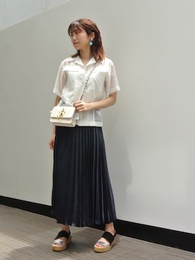 「JW Anderson（ジェイダブリューアンダーソン）のアイテム（バッグ）」を使った、清水 みゆきさん（レディース・157cm）の夏コーディネート