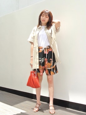 「NOMA t.d.（ノーマティーディー）のアイテム（パンツ）」を使った、清水 みゆきさん（レディース・157cm）の夏コーディネート