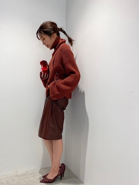 「キュロット」｜「アイテム（パンプス）」を使った、清水 みゆきさん（レディース・157cm）の秋コーディネート