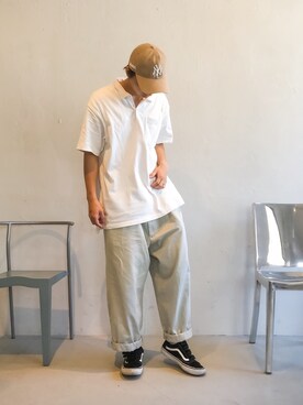 「TOMMY（トミー）のアイテム（パンツ）」を使った、はなまるさん（メンズ・173cm）の夏コーディネート