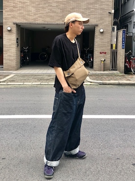 「Raphaのアイテム」を使った、はなまるさん（メンズ・173cm）の夏コーディネート