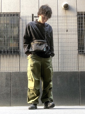 「adidas（アディダス）のアイテム（ブーツ）」を使った、はなまるさん（メンズ・173cm）の秋コーディネート