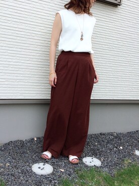 「Ungrid（アングリッド）のストラップサンダル（サンダル）」を使った、mi-ta◡̈✩さん（レディース・158cm）の夏コーディネート