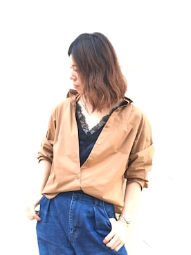 「コーディネート」｜「アイテム（アナログ腕時計）」を使った、yukaさん（レディース・170cm）の夏コーディネート