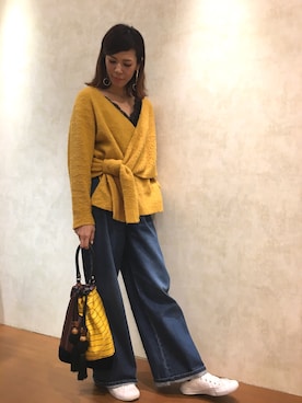 「NE QUITTEZ PAS!（ヌキテパ）のアイテム（バッグ）」を使った、yukaさん（レディース・170cm）の秋コーディネート