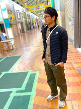 TOMOYUKI KAJIURAさんの「ザ・ノースフェイス / サンダージャケット（メンズ）」を使ったコーディネート