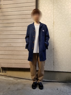 「coen（コーエン）のアイテム（その他アウター）」を使った、ぷりんぐるすさん（メンズ・163cm）の春コーディネート