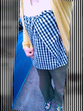 「GLOBAL WORK（グローバルワーク）のアイテム（Tシャツ/カットソー、その他）」を使った、mikaさん（レディース・168cm）の夏コーディネート