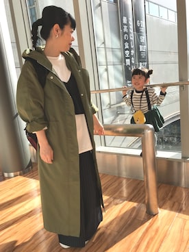 「お買い物」｜「アイテム（ジャケット/アウター）」を使った、tanezoさん（レディース・151cm）の春コーディネート