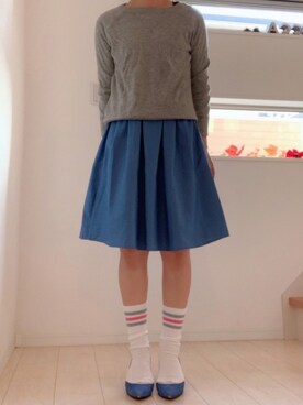 「スエット」｜「アイテム（パンプス）」を使った、Kaori      さん（レディース・156cm）の秋コーディネート