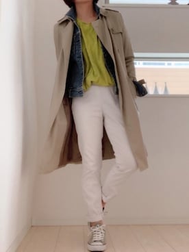 「YANUK（ヤヌーク）のアイテム（ジャケット/アウター）」を使った、Kaori      さん（レディース・156cm）の冬コーディネート