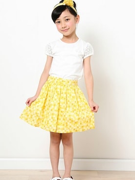 「Tartine et Chocolat（タルティーヌエショコラ）のアイテム」を使った、BEBE ONLINE STOREさん（キッズ・115cm）の春コーディネート