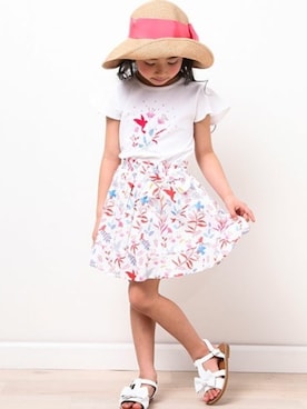 「Tartine et Chocolat（タルティーヌエショコラ）のアイテム」を使った、BEBE ONLINE STOREさん（キッズ・110cm）の夏コーディネート