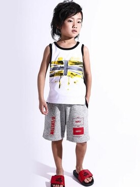 「RAD CUSTOM（ラッドカスタム）のアイテム」を使った、BEBE ONLINE STOREさん（キッズ・115cm）の夏コーディネート