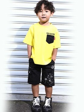 「RAD CUSTOM（ラッドカスタム）のアイテム」を使った、BEBE ONLINE STOREさん（キッズ・105cm）の夏コーディネート