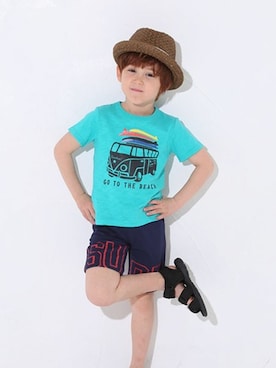 「BdeR（ビーデアール）のアイテム（帽子）」を使った、BEBE ONLINE STOREさん（キッズ・110cm）の夏コーディネート