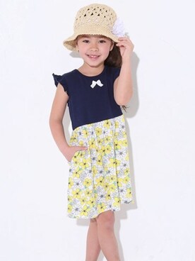 「ふんわり」｜「アイテム（ワンピース/ドレス）」を使った、BEBE ONLINE STOREさん（キッズ・110cm）の夏コーディネート