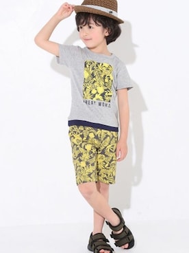 「BdeR（ビーデアール）のアイテム（帽子）」を使った、BEBE ONLINE STOREさん（キッズ・110cm）の夏コーディネート