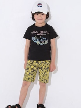 「BdeR（ビーデアール）のアイテム（帽子）」を使った、BEBE ONLINE STOREさん（キッズ・110cm）の夏コーディネート