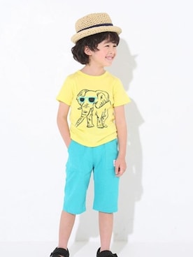 「BdeR（ビーデアール）のアイテム（帽子）」を使った、BEBE ONLINE STOREさん（キッズ・113cm）の夏コーディネート