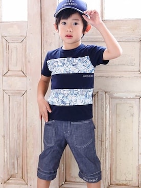 「７分丈パンツ」｜BEBE ONLINE STOREさん（キッズ・110cm）の夏コーディネート