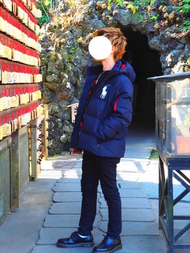 「ラルフローレン」｜「アイテム（ダウンジャケット/コート）」を使った、aoiwearsさん（メンズ・167cm）の冬コーディネート