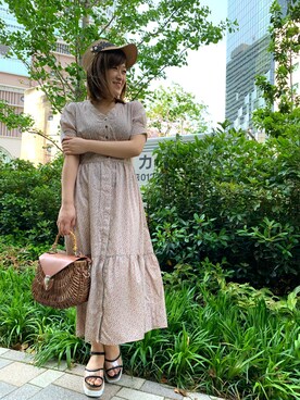 「&. NOSTALGIA（アンドドットノスタルジア）のアイテム（ワンピース）」を使った、nostalgia whityumedaさん（レディース・156cm）の春コーディネート