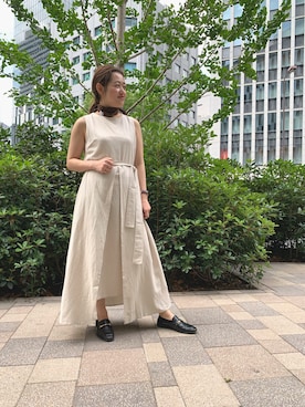 「&. NOSTALGIA（アンドドットノスタルジア）のアイテム（ワンピース）」を使った、nostalgia whityumedaさん（レディース・156cm）の夏コーディネート