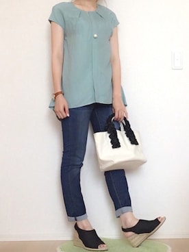 「RELAX（リラックス）のアイテム」を使った、ayaさん（レディース・160cm）の夏コーディネート