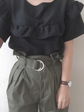 「w closet」｜「アイテム（腕時計）」を使った、saaさん（レディース・153cm）の春コーディネート