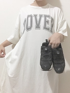 「Reebok（リーボック）のユニセックス リーボック インスタ ポンプフューリー ブラック Reebok INSTAPUMP FURY OG V65750（スニーカー）」を使った、saaさん（レディース・153cm）の夏コーディネート