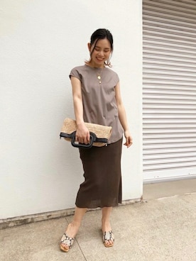 「Noble（ノーブル）のアイテム（Tシャツ/カットソー）」を使った、ruriさん（レディース・153cm）の春コーディネート