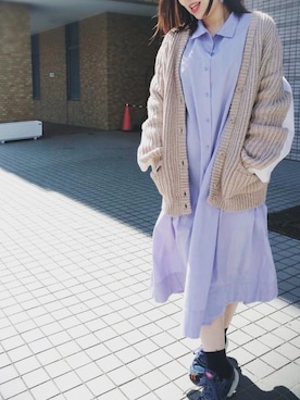 「シャーベットカラー」｜「アイテム（ワンピース/ドレス）」を使った、kaoruさん（レディース・161cm）の春コーディネート