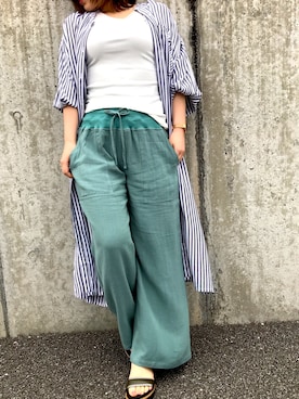 「BITTOKO（ビットコ）のアイテム（パンツ）」を使った、kaoruさん（レディース・161cm）の春コーディネート