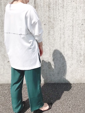 「BITTOKO（ビットコ）のアイテム（パンツ）」を使った、kaoruさん（レディース・161cm）の夏コーディネート